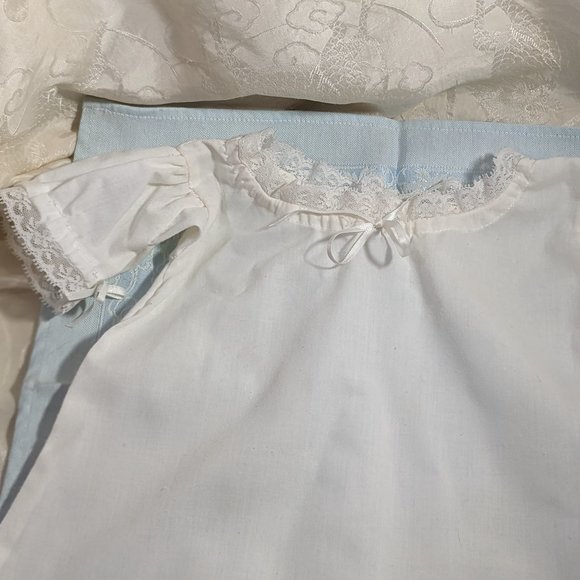 American Girl Doll Pleasant Co. Felicity Night Shift Gown White Lace Trim 1993 - Picture 1 of 8